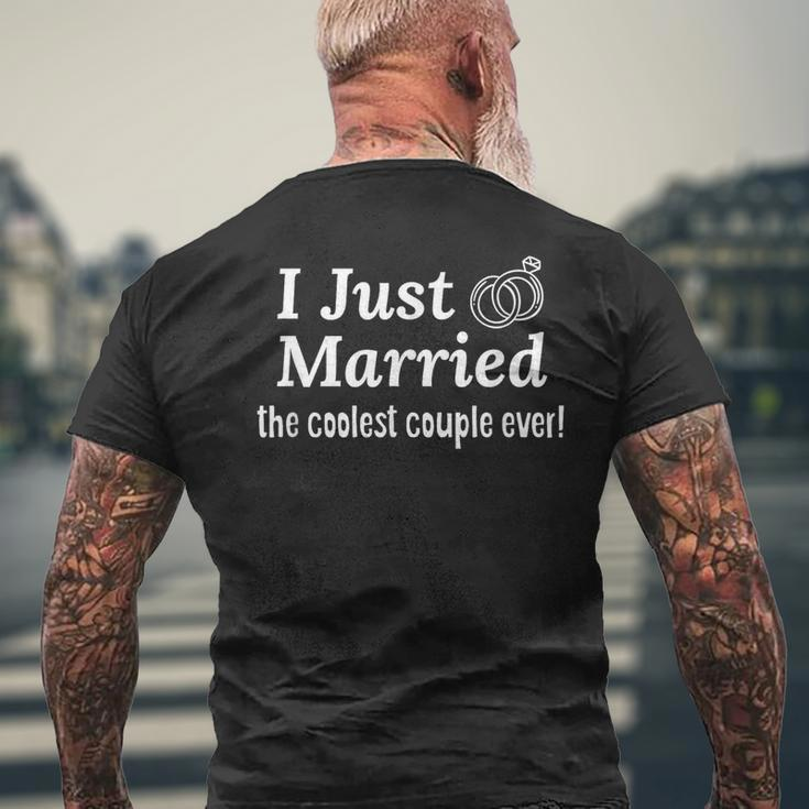 I Just Married The Coolest Couple Wedding Officiant Men's T-shirt Back Print Gifts for Old Men
