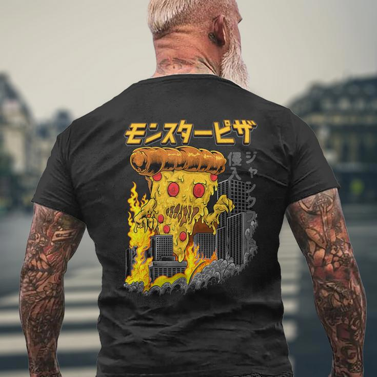 Kaiju Monster Pizza Japan Anime Merch Manga T-Shirt mit Rückendruck Geschenke für alte Männer