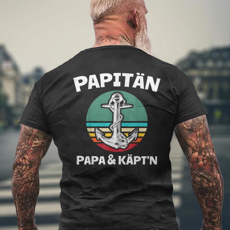 Kapitän Papa Segeln Boot Anker Papitän T-Shirt mit Rückendruck Geschenke für alte Männer