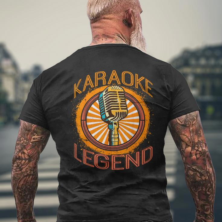 Karaoke Music Sing Music Bar Singer Karaoke Legend Men's T-shirt Back Print Gifts for Old Men