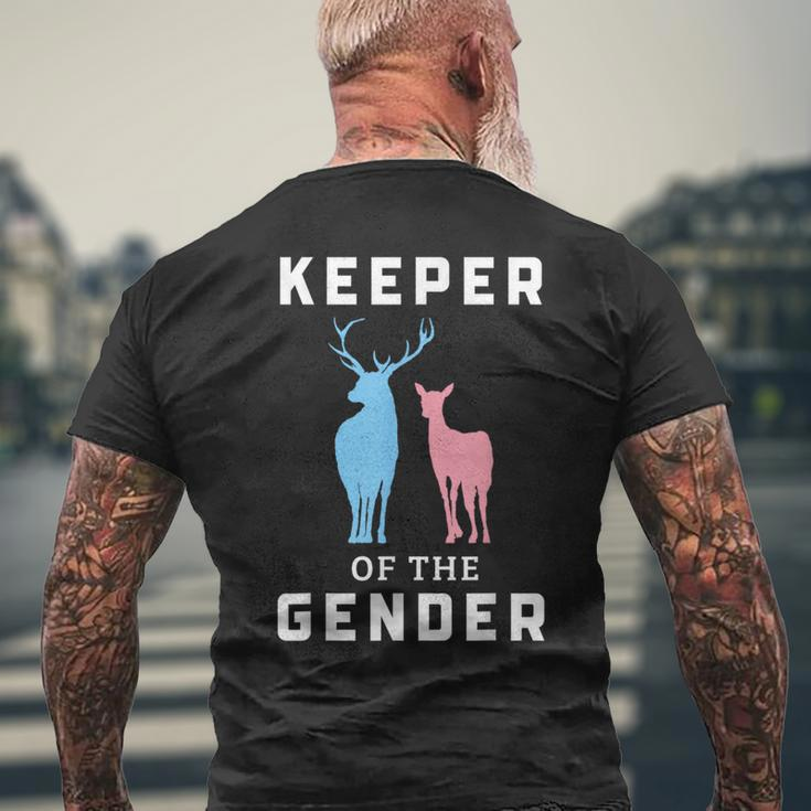 Keeper Of The Gender Buck Or Doe Gender Reveal Men's T-shirt Back Print Gifts for Old Men