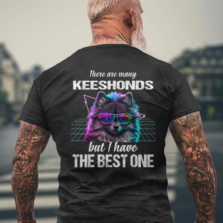 Keeshond Dog Keeshonds T-Shirt mit Rückendruck Geschenke für alte Männer