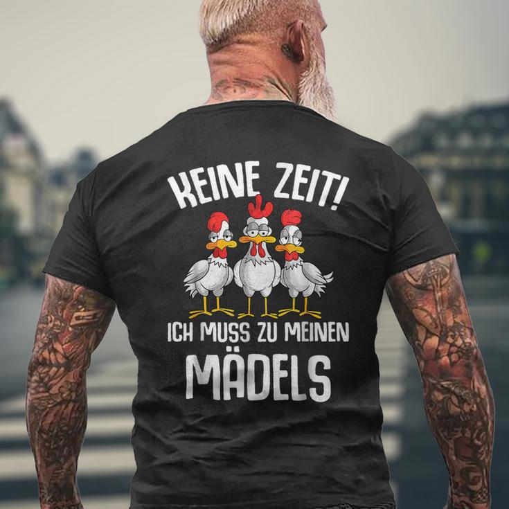 Keine Zeit Ich Muss Zu Meinen Mädels Bauernhof T-Shirt mit Rückendruck Geschenke für alte Männer