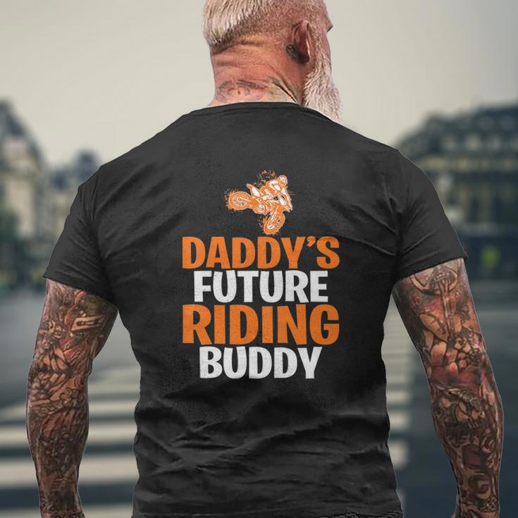 Kids Daddy's Future Riding Buddy Motocross Kids Father Son Mens Back Print T-shirt Gifts for Old Men