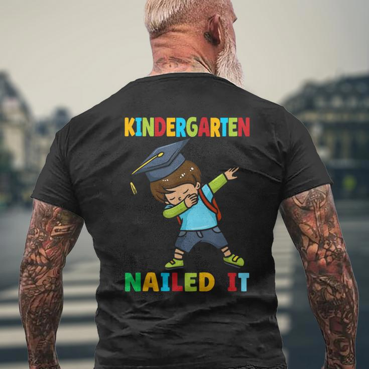 Kindergarten Nailed It Kindergarten Graduation Class Of 2024 Men's T-shirt Back Print Gifts for Old Men