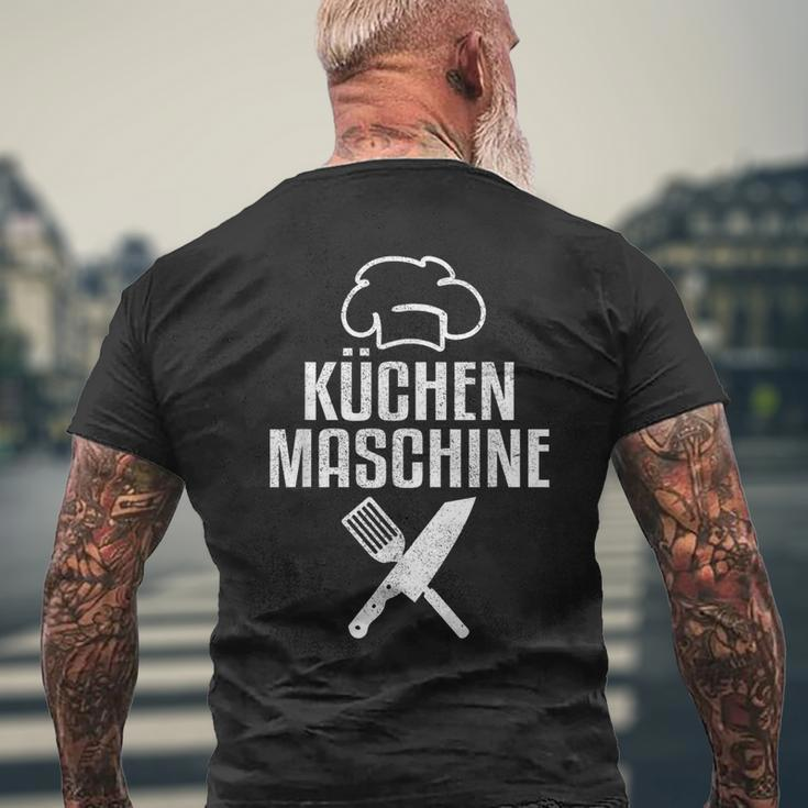 Kitchen Machine With Print For Chefs T-Shirt mit Rückendruck Geschenke für alte Männer