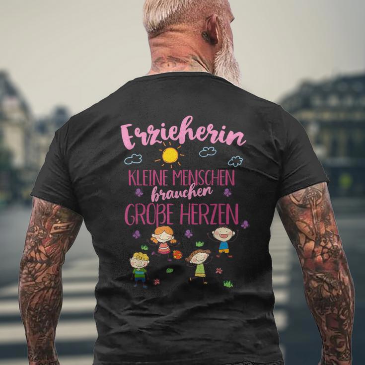 Kleine Menschen Braucht Große Herzen Little People Need B T-Shirt mit Rückendruck Geschenke für alte Männer