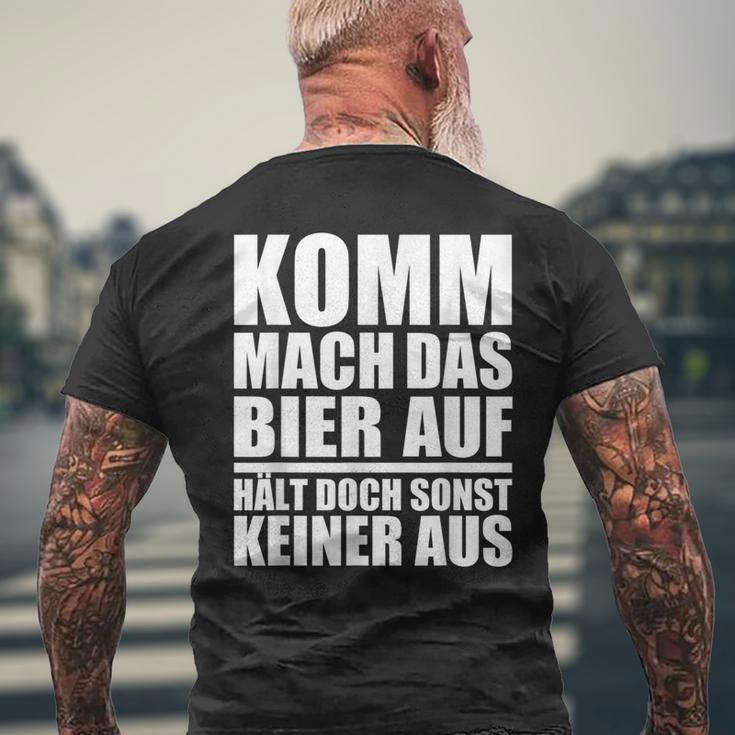 Komm Mach Das Bier Auf Kurzärmliges Herren-T-Kurzärmliges Herren-T-Shirt, Biertrinker Sprüche Tee Geschenke für alte Männer