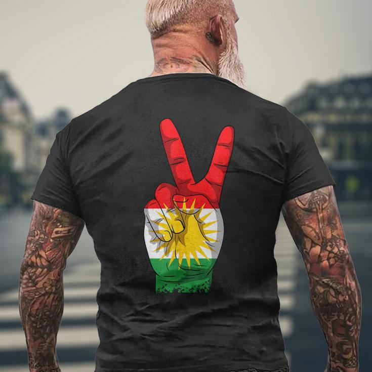 Kurdi Flag Kurdistan S T-Shirt mit Rückendruck Geschenke für alte Männer