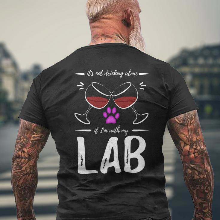 Lab Mom Wine Men's T-shirt Back Print Gifts for Old Men