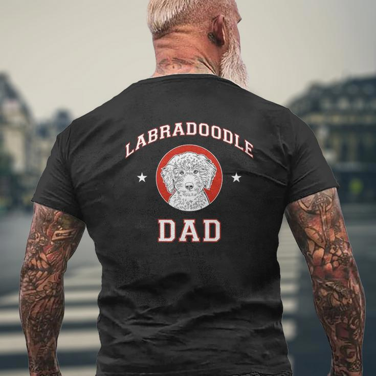 Labradoodle Dog Breed Dad Father Mens Back Print T-shirt Gifts for Old Men