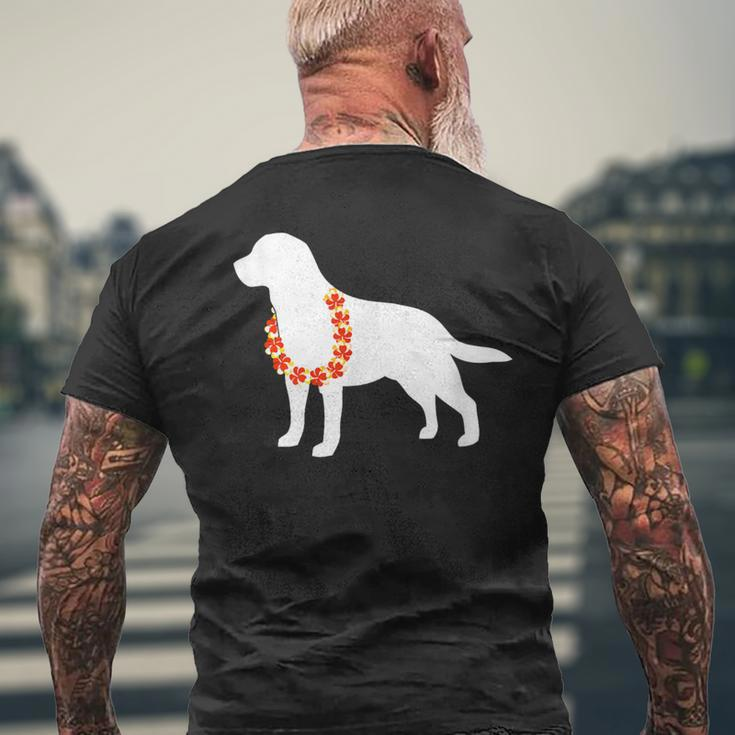 Labrador Retriever Aloha Hawaiian Lei Dog Men's T-shirt Back Print Gifts for Old Men