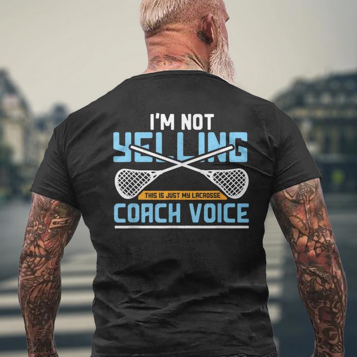 Lacrosse Coach Lax Sticks Coach Voice Men's T-shirt Back Print Gifts for Old Men