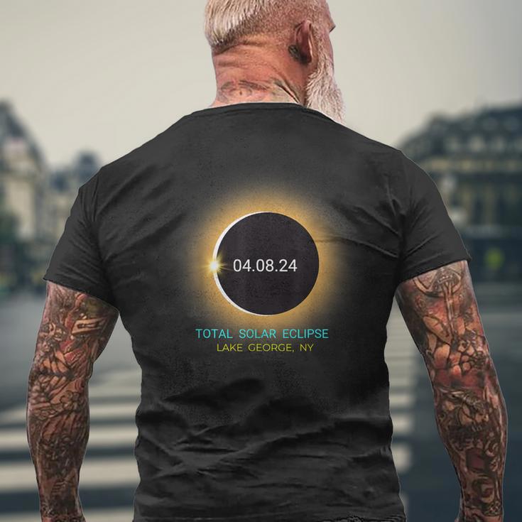 Lake George Ny Total Solar Eclipse 040824 Souvenir Men's T-shirt Back Print Gifts for Old Men