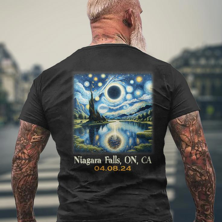 Lake Total Solar Eclipse Niagara Falls Ontario Canada Men's T-shirt Back Print Gifts for Old Men