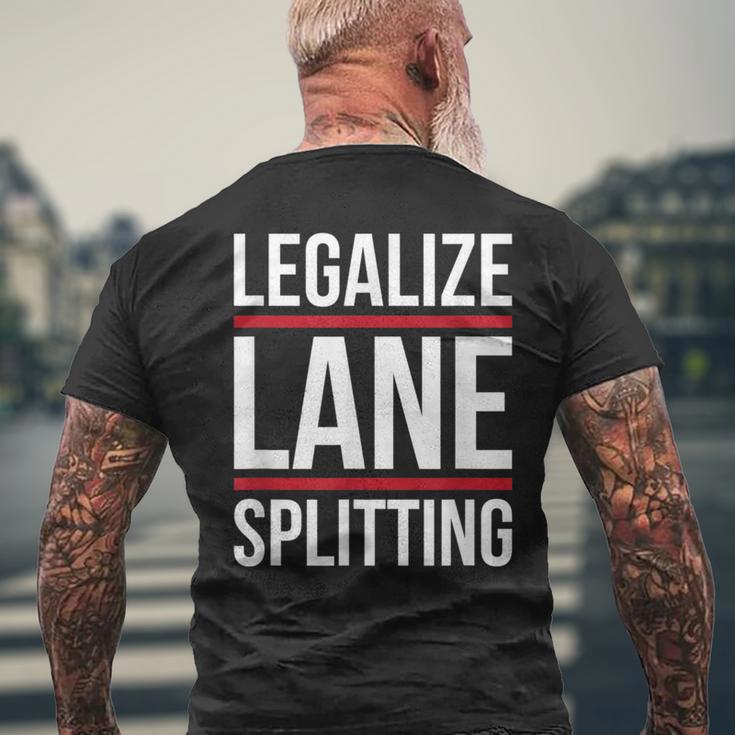 Lane-Splitting Motorcycle Cars Make Lane Splitting Legal Men's T-shirt Back Print Gifts for Old Men