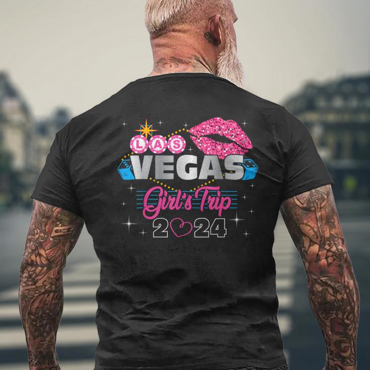 Las Vegas Girls Trip 2024 Vacation Vegas Birthday Squad Men's T-shirt Back Print Gifts for Old Men