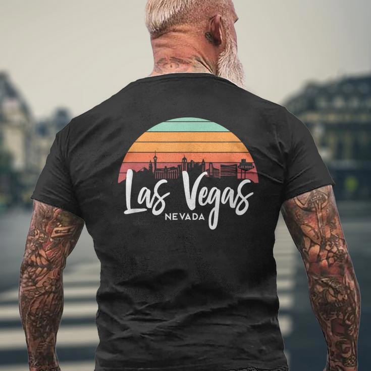 Las Vegas Nevada Sunset Vintage Retro Skyline T-Shirt mit Rückendruck Geschenke für alte Männer