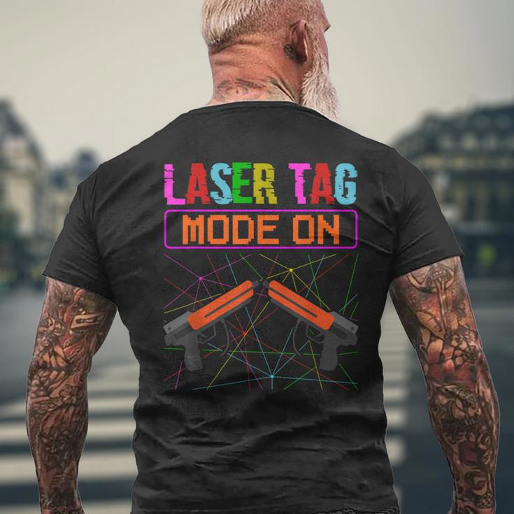 Laser Tag Mode On Laser Tag Game Laser Gun Laser Tag T-Shirt mit Rückendruck Geschenke für alte Männer
