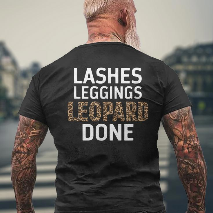 Lashes Leggings Leopard Done Lustiges Herbst Herbst Damen T-Shirt mit Rückendruck Geschenke für alte Männer