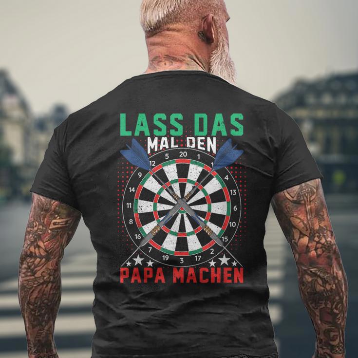 Lass Das Mal Den Papa Machen Darts Player T-Shirt mit Rückendruck Geschenke für alte Männer