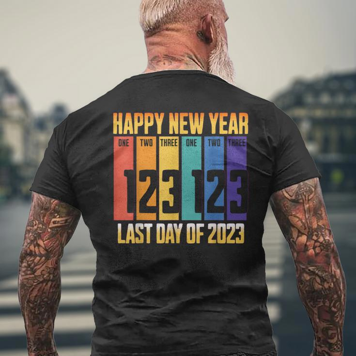Last Day Of 2023 123123 Happy New Year 123123 New Year Eve Men's T-shirt Back Print Gifts for Old Men