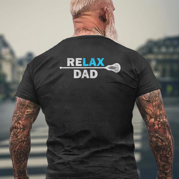 Lax Dad LacrosseSaying Relax Dad T Mens Back Print T-shirt Gifts for Old Men