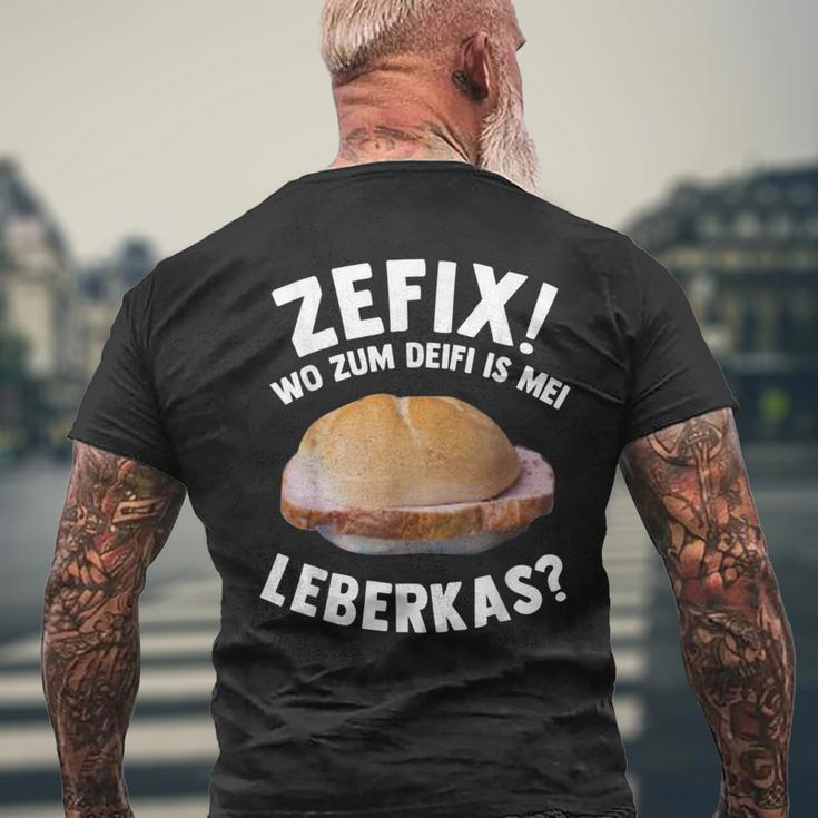 Leberkas Liver Cheese Melt Meat Cheese Meat Sausage T-Shirt mit Rückendruck Geschenke für alte Männer