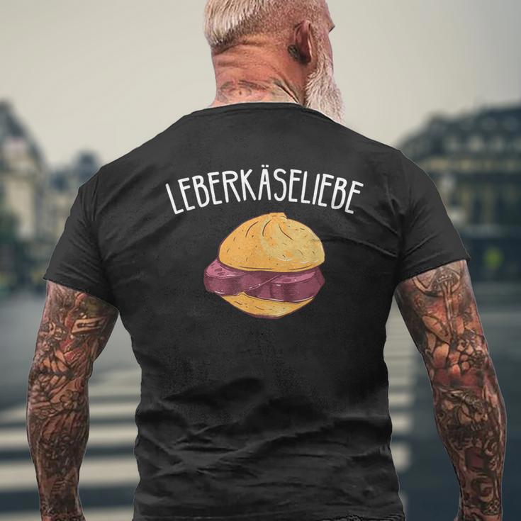 Leberkäse Liebe I Leberkas Fleischkäse Motiv Für Metzger T-Shirt mit Rückendruck Geschenke für alte Männer