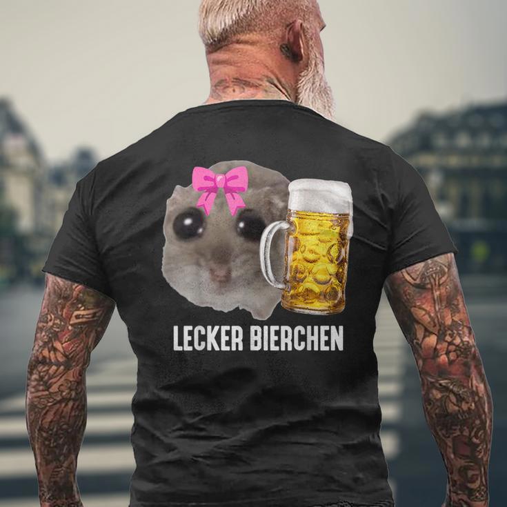 Lecker Bierchen X Sad Hamster Meme Bier Weizenbier Weißbier T-Shirt mit Rückendruck Geschenke für alte Männer