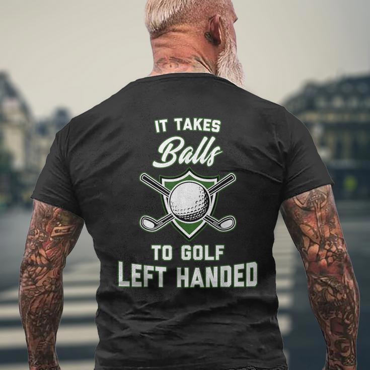 Left Handed Golf Lefty Golfer Men's T-shirt Back Print Gifts for Old Men