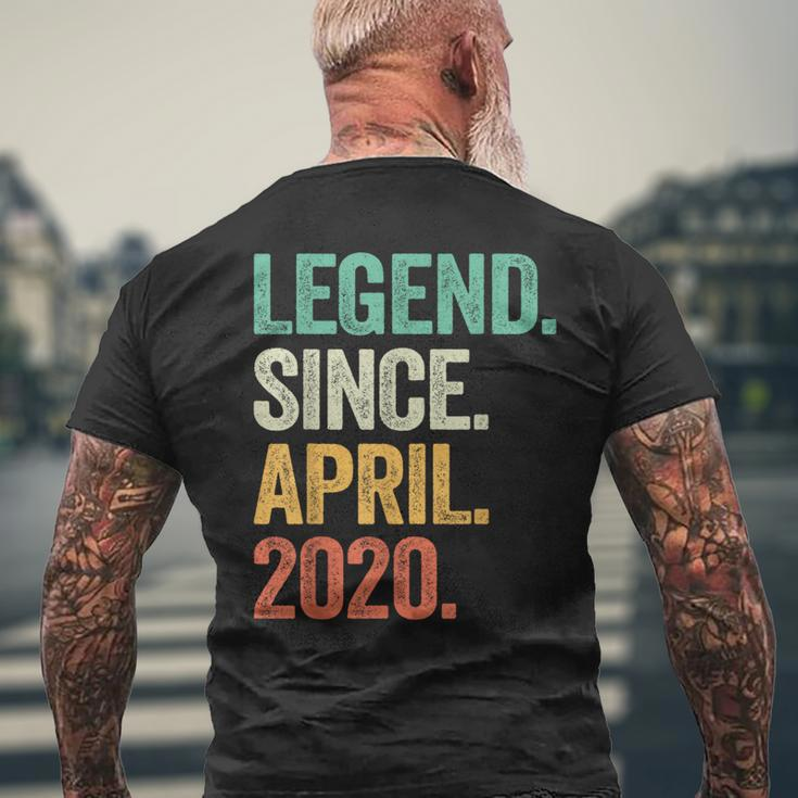 Legend Since April 2020 4Th Birthday Boy 4 Years Old Men's T-shirt Back Print Gifts for Old Men