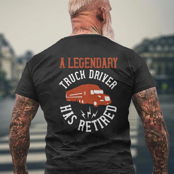 A Legendary Truck Driver Has Retired Mens Back Print T-shirt Gifts for Old Men