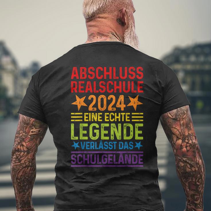 Legende Verlässt Schulgelände Realschule Abschluss 2024 T-Shirt mit Rückendruck Geschenke für alte Männer