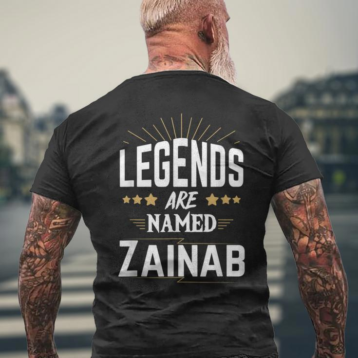 Legends Are Named Zainab Men's T-shirt Back Print Gifts for Old Men