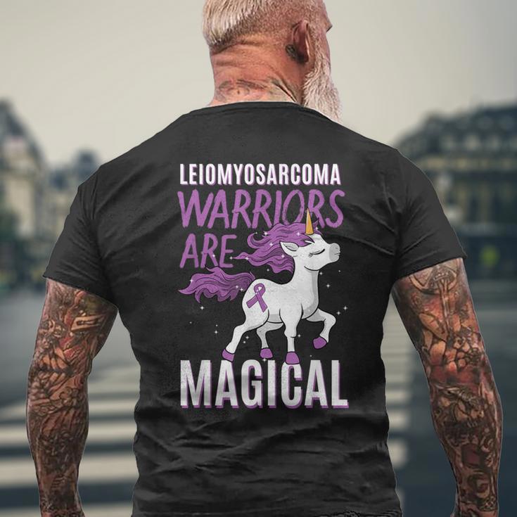 Leiomyosarcoma Warrior Lms Rare Cancer Unicorn Sarcoma Men's T-shirt Back Print Gifts for Old Men