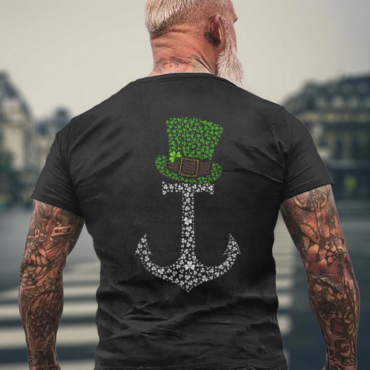 Leprechaun Anchor Shamrocks Cruise Squad St Patrick's Day Men's T-shirt Back Print Gifts for Old Men