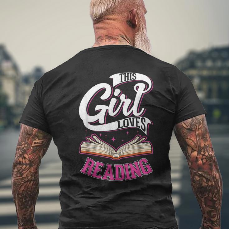 Leseratte Bücher Mädchen Bücherwurm T-Shirt mit Rückendruck Geschenke für alte Männer