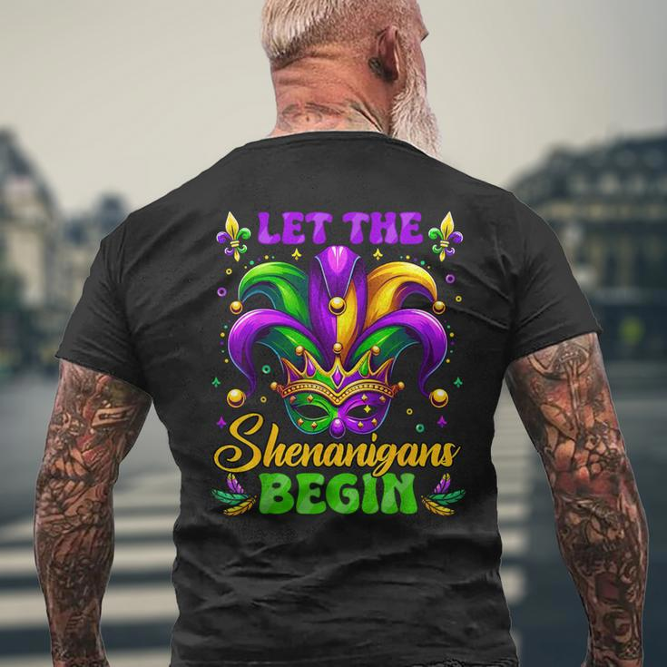 Let The Shenanigans Begin Mardi Gras Men's T-shirt Back Print Gifts for Old Men