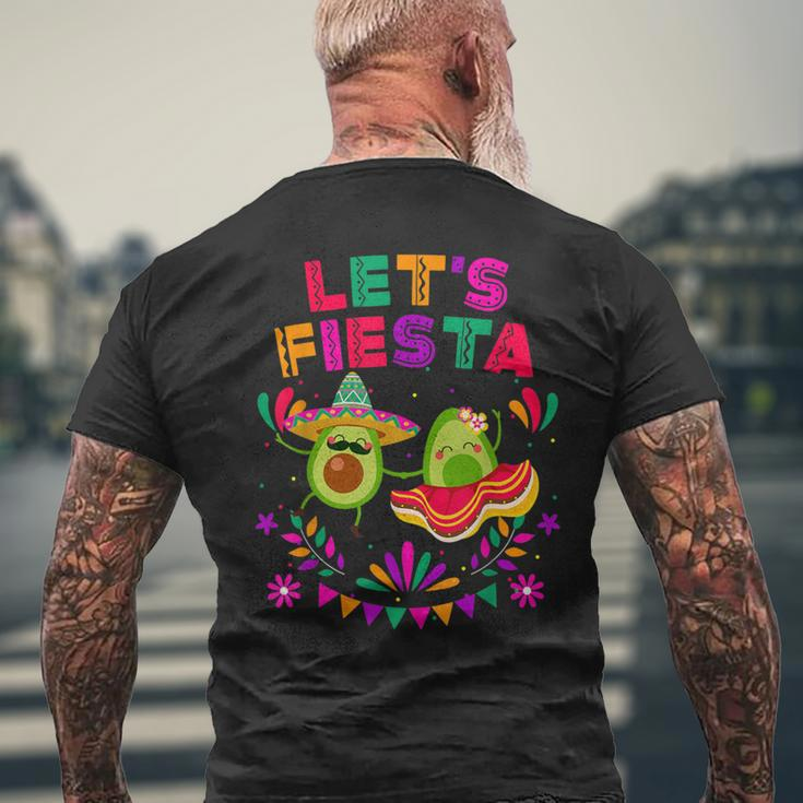 Let's Fiesta Avocado Dancing Cinco De Mayo Mexican Party Men's T-shirt Back Print Gifts for Old Men