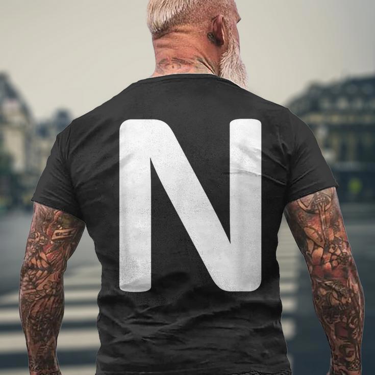 Letter N T-Shirt mit Rückendruck Geschenke für alte Männer