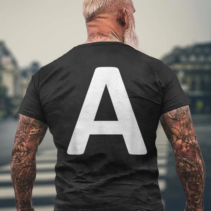 Letter A T-Shirt mit Rückendruck Geschenke für alte Männer