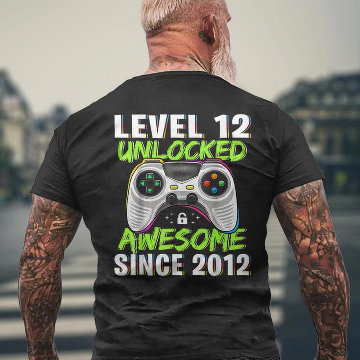 Level 12 Unlocked Awesome Since 2012 12Th Birthday Boys Men's T-shirt Back Print Gifts for Old Men