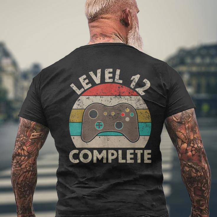 Level 12Th Complete 12 Year Wedding Anniversary Vintage Men's T-shirt Back Print Gifts for Old Men