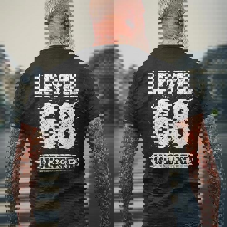 Level 68 Unlocked 68 Aniversario De Boda 68 Años Camiseta Hombre Estampado Espalda Regalos para ancianos