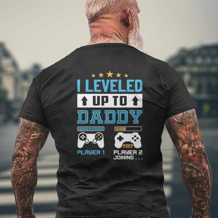 I Leveled Up To Daddy 2022 Soon To Be Dad 2022 Ver2 Mens Back Print T-shirt Gifts for Old Men