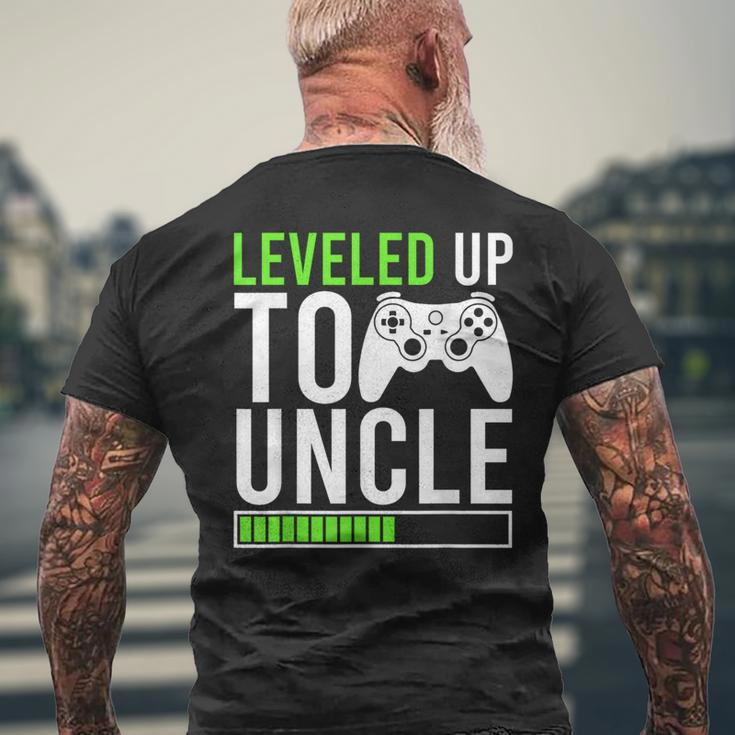 Leveled Up Promoted To Uncle 2024 New Uncle Video Game Men's T-shirt Back Print Gifts for Old Men