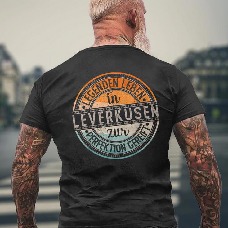 Leverkusen Retro Colours Legends Life In Leverkusen T-Shirt mit Rückendruck Geschenke für alte Männer