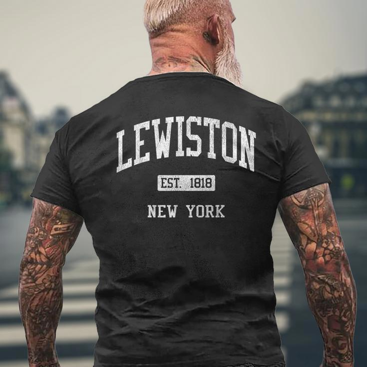 Lewiston New York Ny Js04 Vintage Athletic Sports Men's T-shirt Back Print Gifts for Old Men