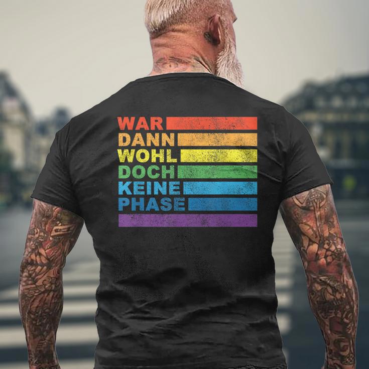 Lgbtq War Wohl Aber Keine Phase Lgbt T-Shirt mit Rückendruck Geschenke für alte Männer